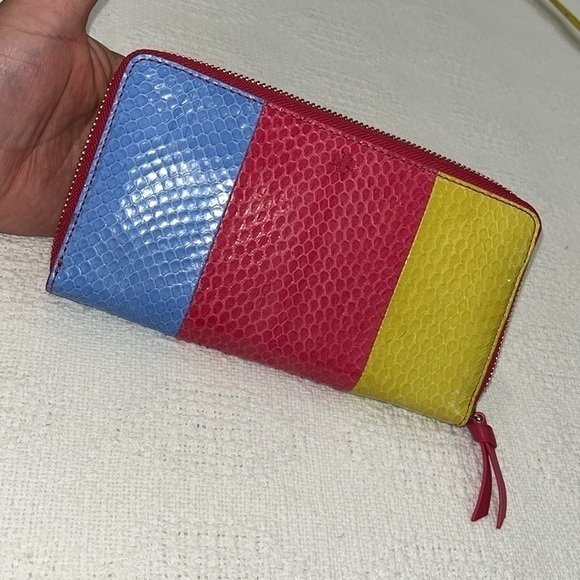 Tory Burch multicolored snake skin embossed like new wallet - Picture 3 of 10